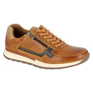 R21 Mens Leather Side Zip Shoes / Tan/Camel